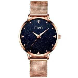 8002C | Quartz Women Watch | Mesh Band