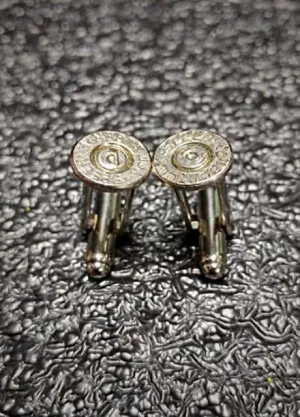 9mm Nickel Brass Bullet Cufflinks