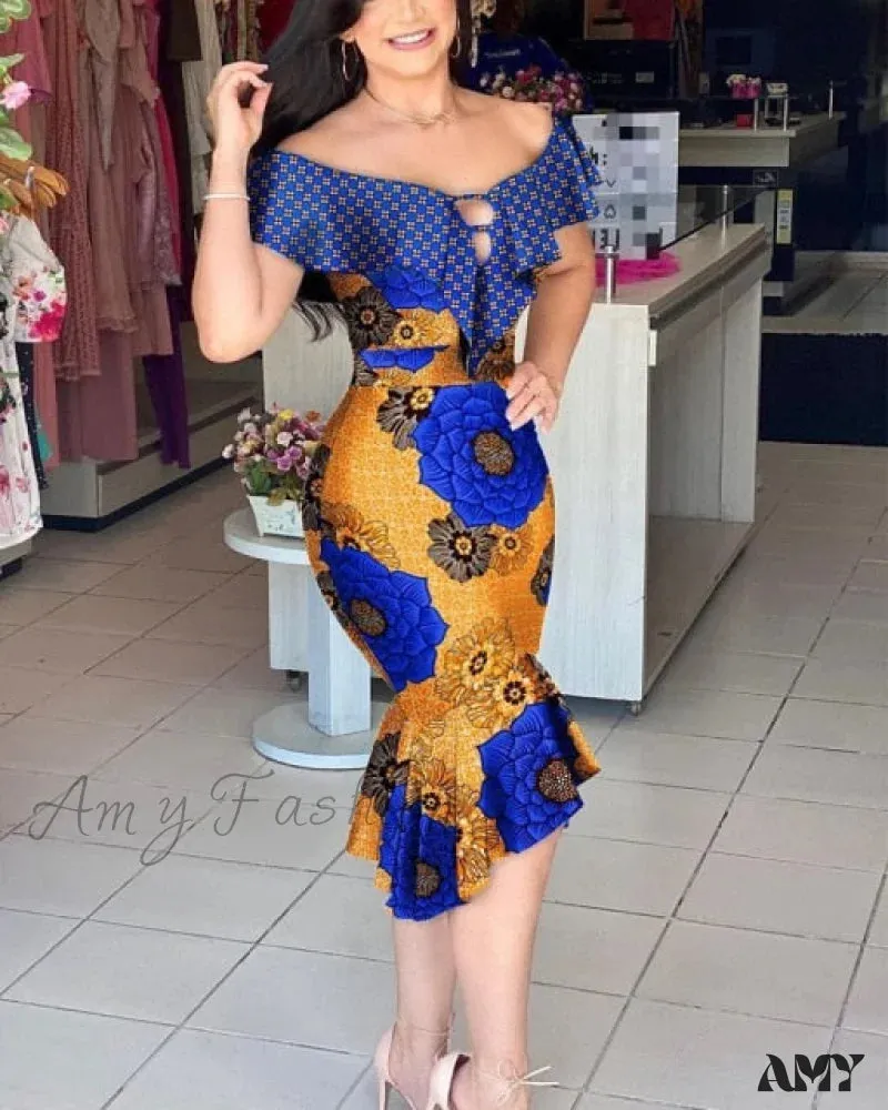 Amy Fashion - Clothing Elegant Asymmetrical Mermaid Dress