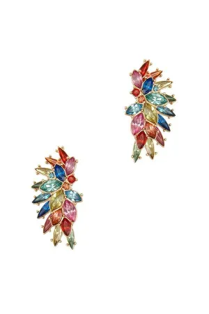 Angel Wing Faceted Stone Earrings