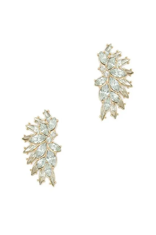 Angel Wing Faceted Stone Earrings