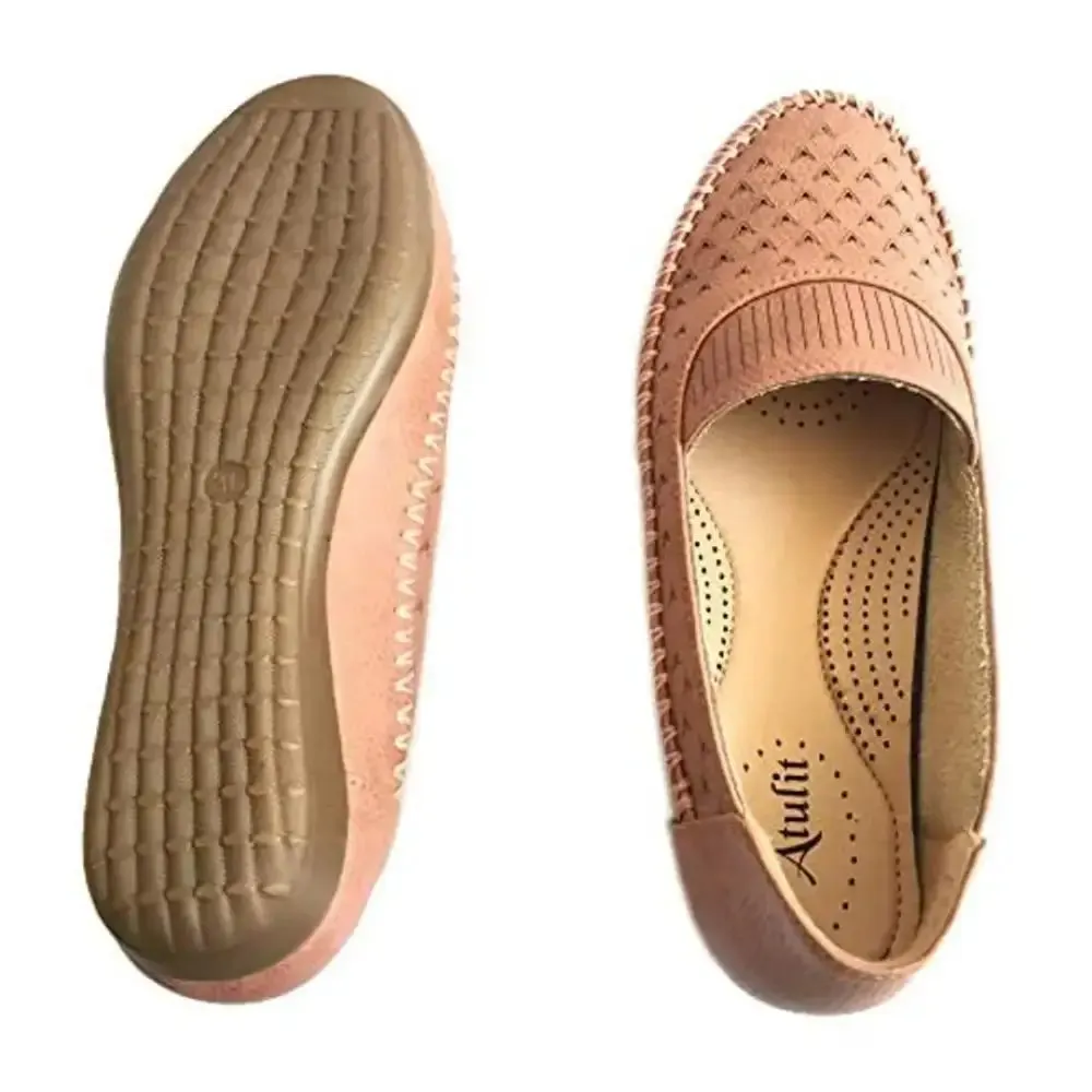 Atulit Casual Stylish Fancy Shoes(Peach)