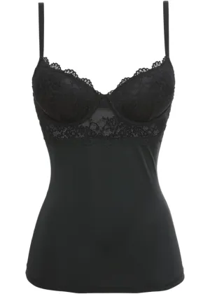 Bodyflirt underwire shirt bra, black