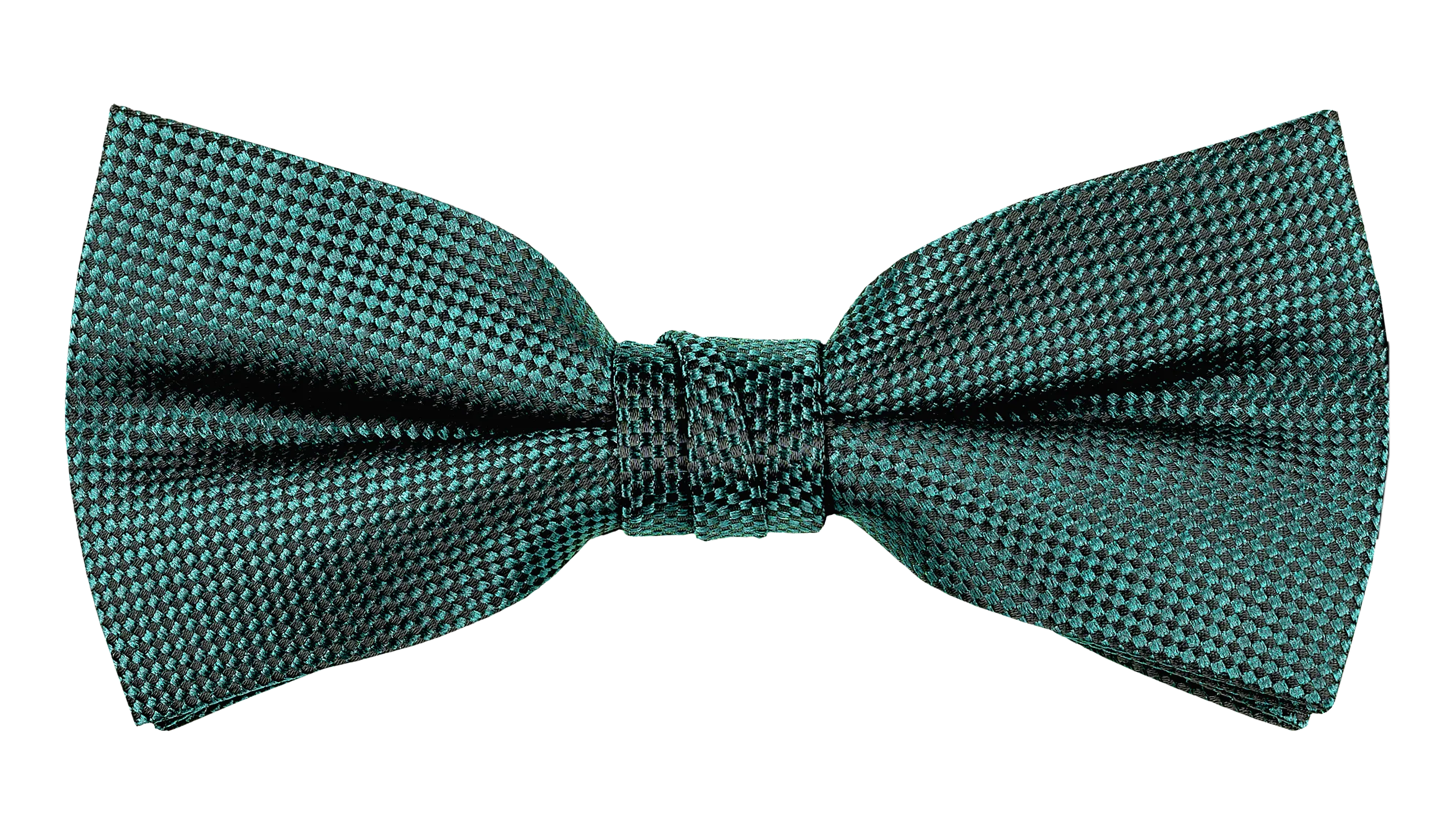Bottle Green Self Pattern Tie, Bow Tie, Handkerchief