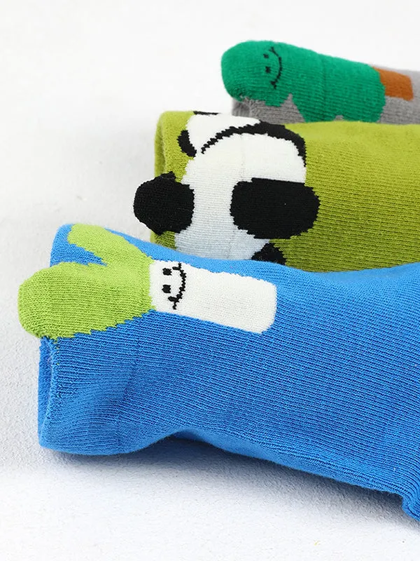 Cartoon Contrast Color Socks Accessories