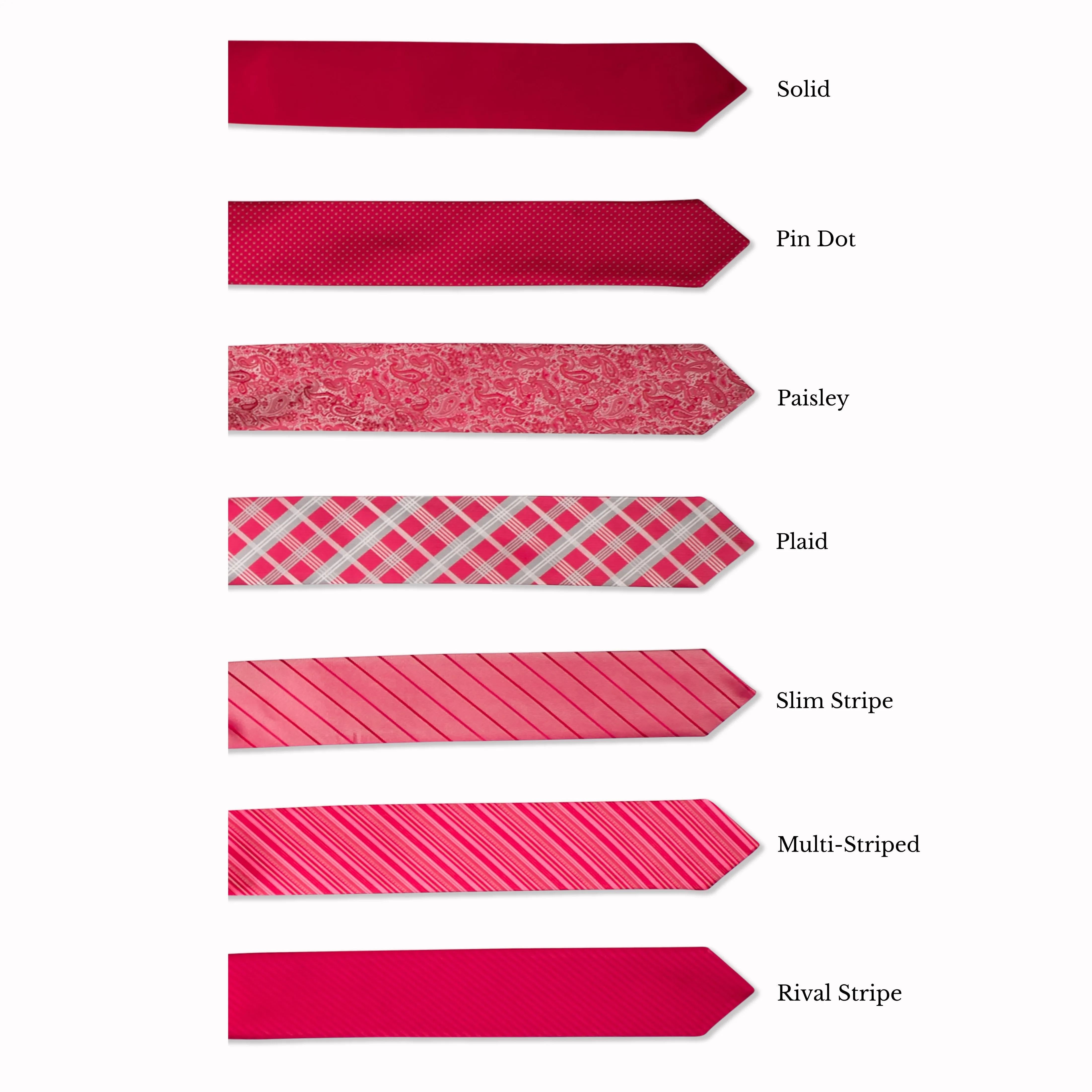 Classic Long Tie - Raspberry