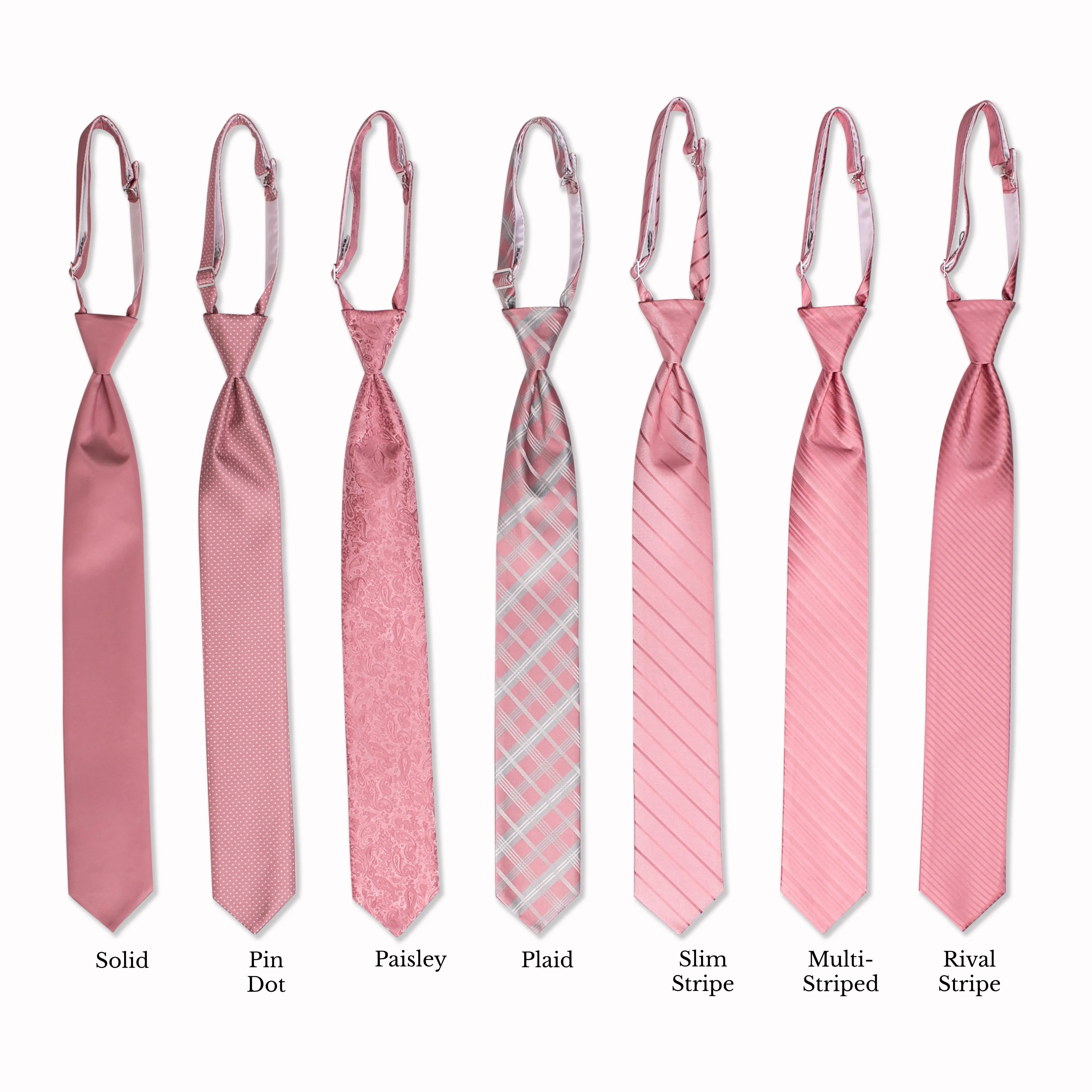 Classic Long Tie - Rose