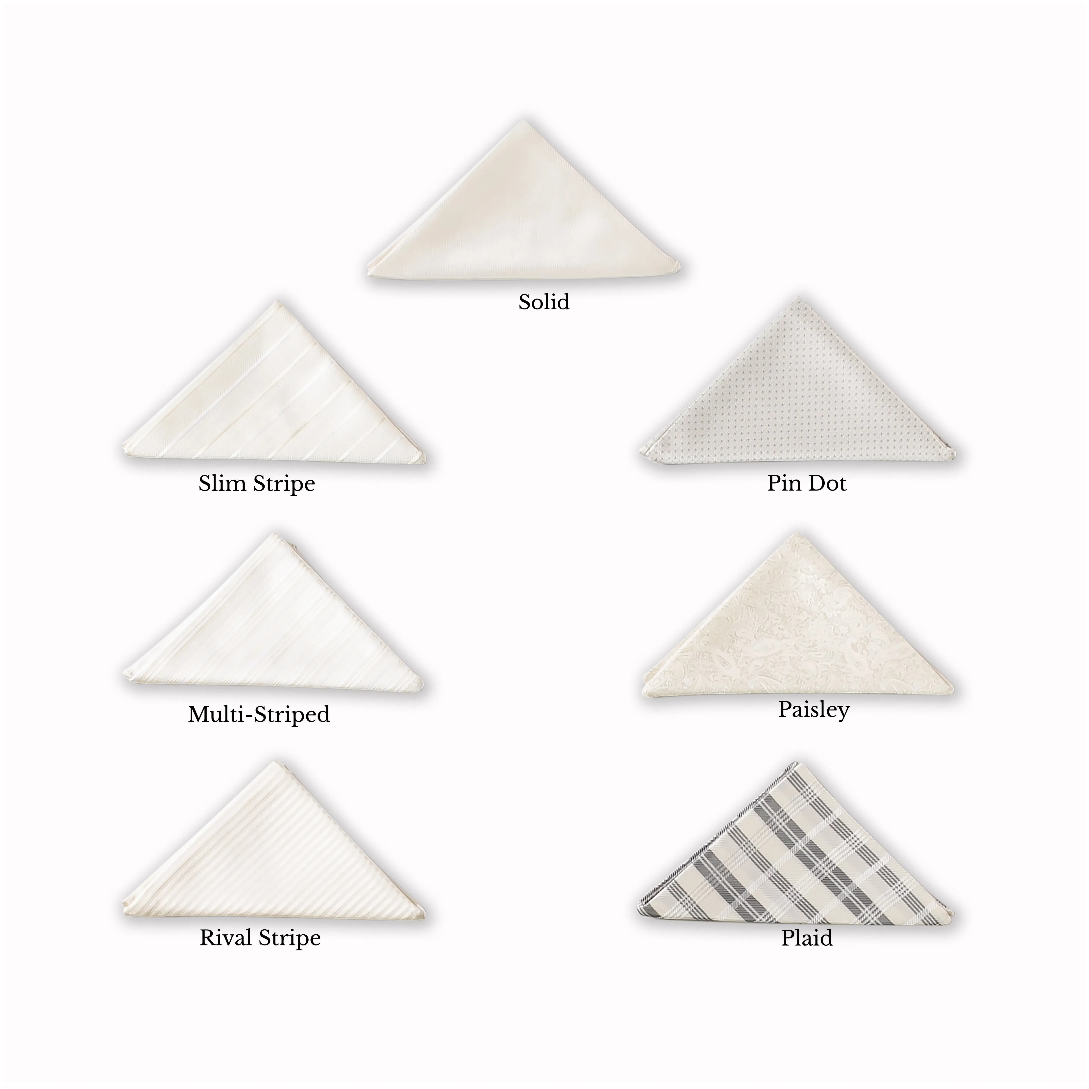 Classic Pocket Square - Ivory