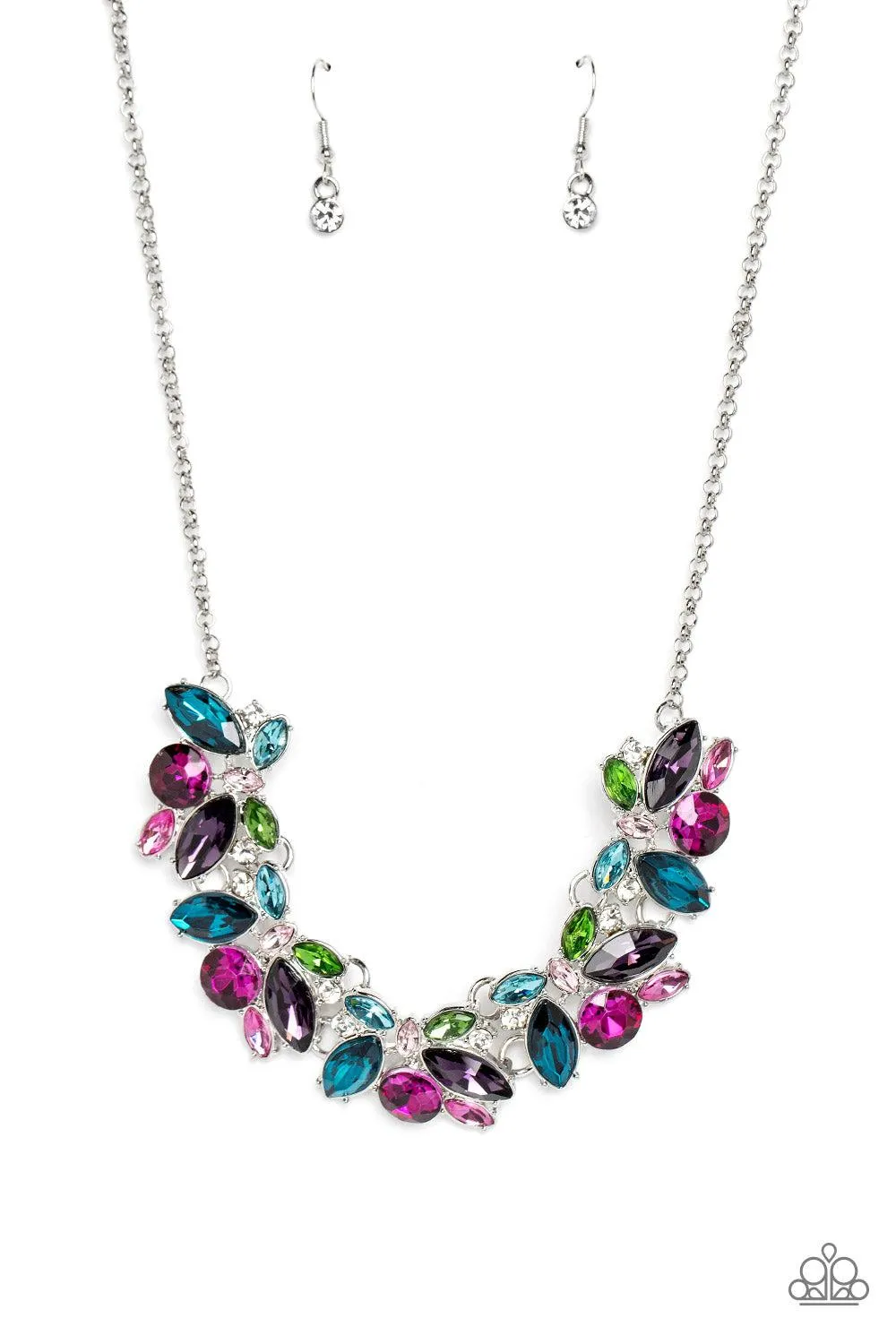 Crowning Collection Multi Rhinestone Necklace - Paparazzi Accessories