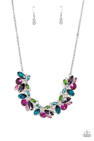 Crowning Collection Multi Rhinestone Necklace - Paparazzi Accessories
