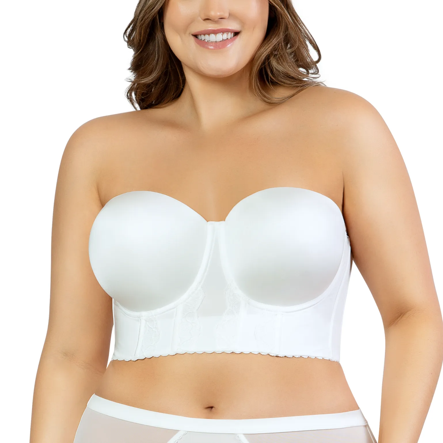 Elissa Bustier Bra In Pearl White - Parfait