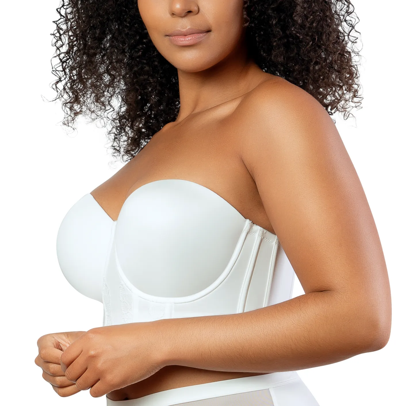 Elissa Bustier Bra In Pearl White - Parfait