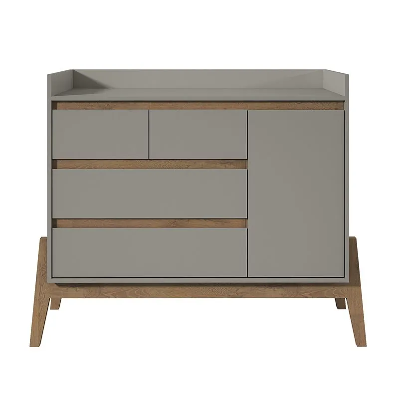Essence 49" Wide Dresser with 4 Full Extension Drawers and Table Top in Grey