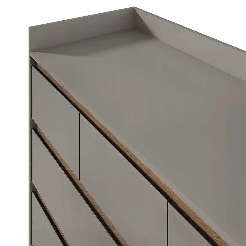 Essence 49" Wide Dresser with 4 Full Extension Drawers and Table Top in Grey