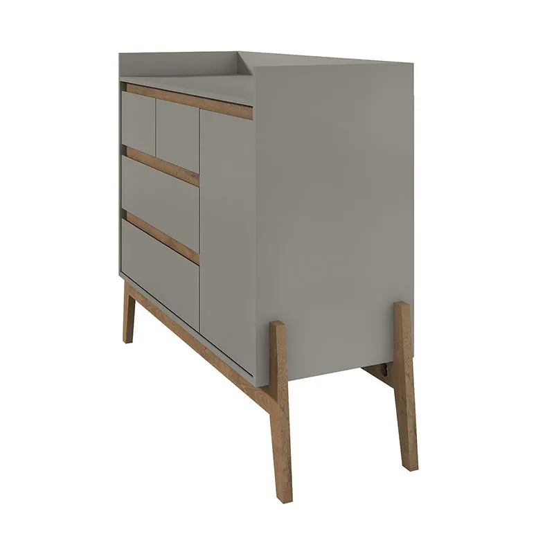 Essence 49" Wide Dresser with 4 Full Extension Drawers and Table Top in Grey