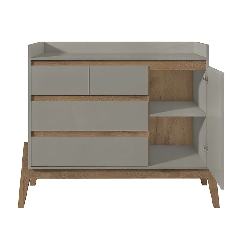 Essence 49" Wide Dresser with 4 Full Extension Drawers and Table Top in Grey