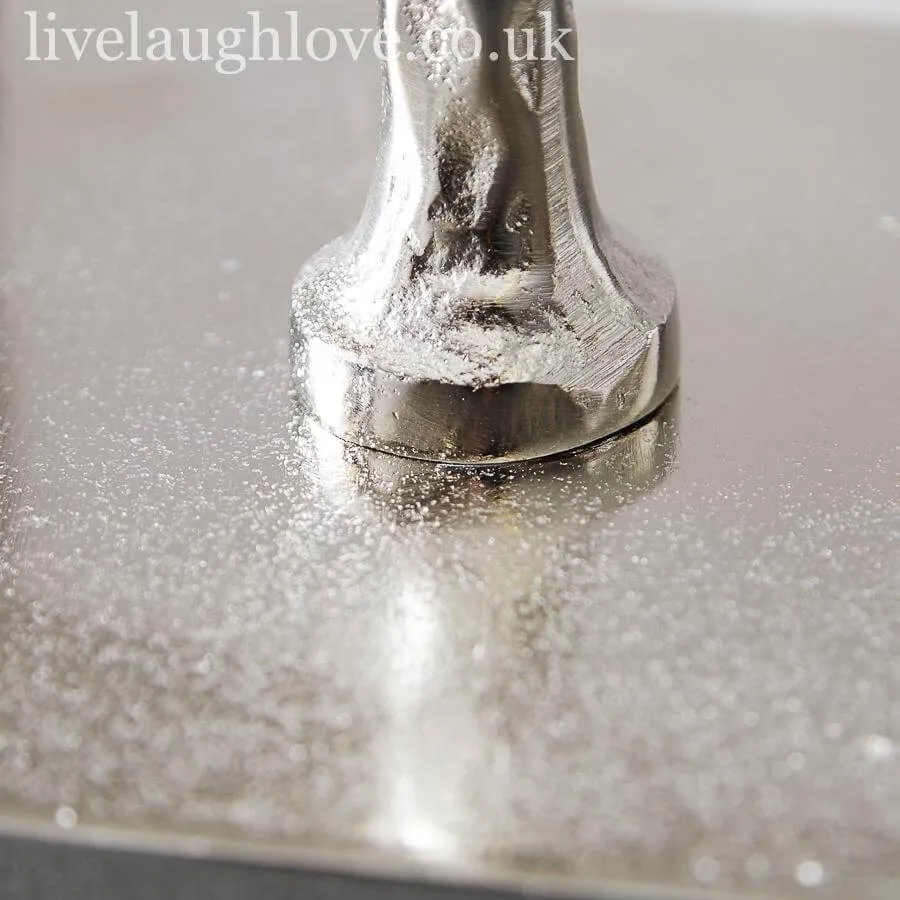 Extra Large Silver Metal Tree Of Life Sculpture - 52cm