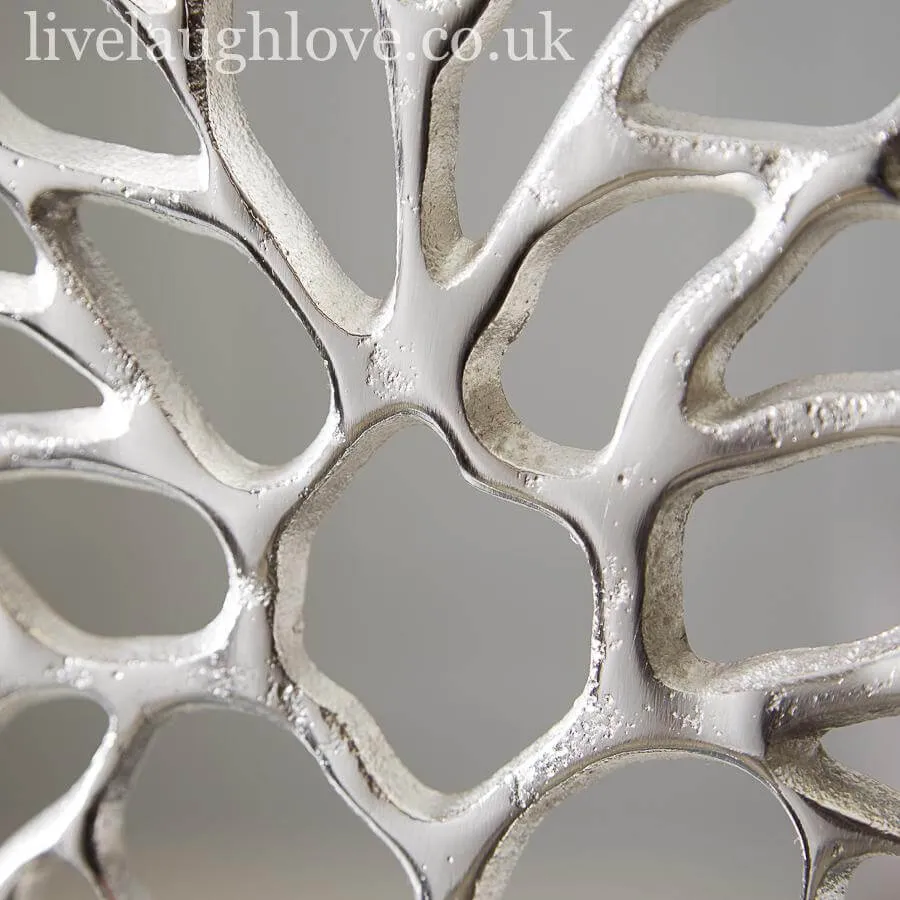 Extra Large Silver Metal Tree Of Life Sculpture - 52cm