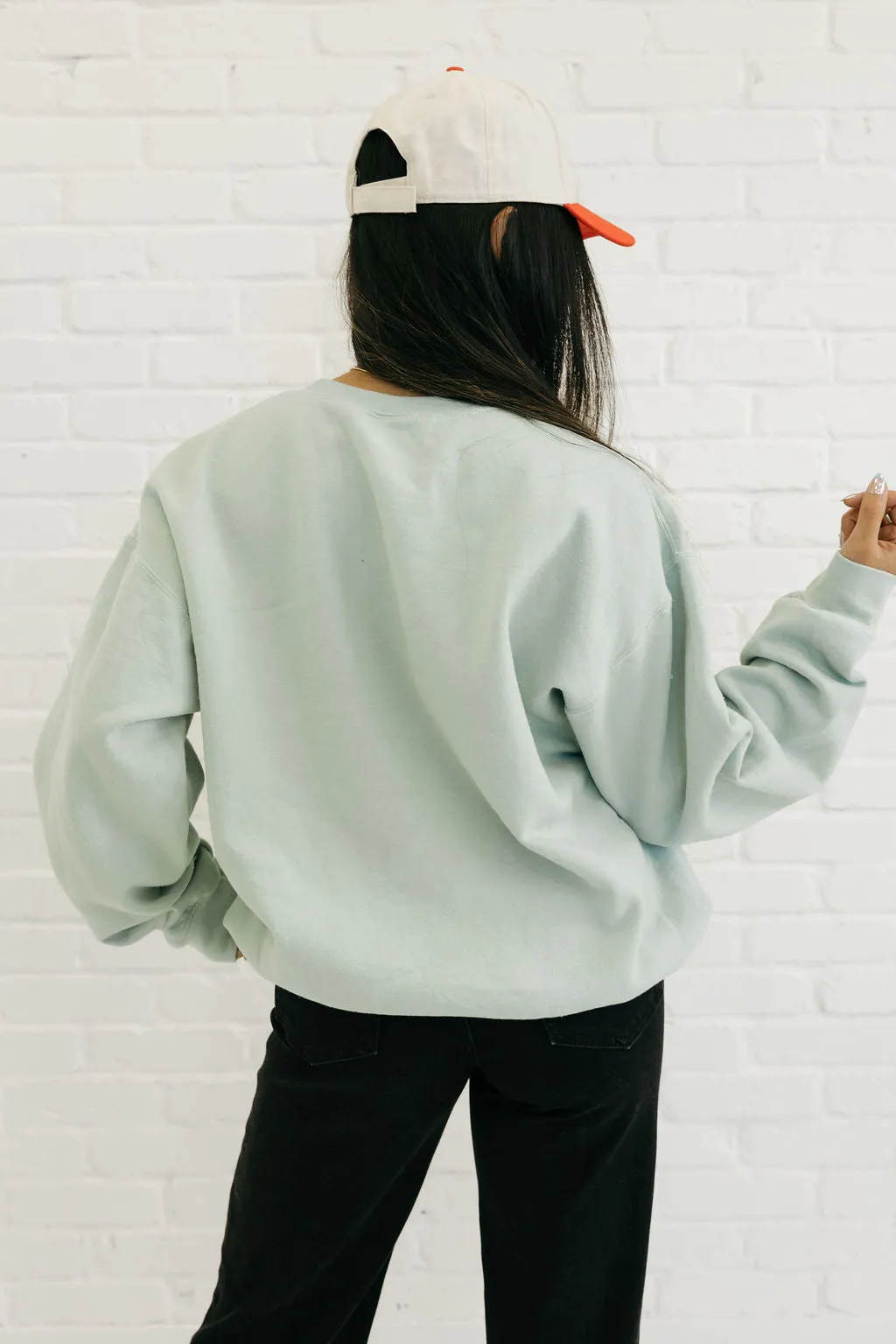 Farm Fresh Cherries Pullover-Light Sage