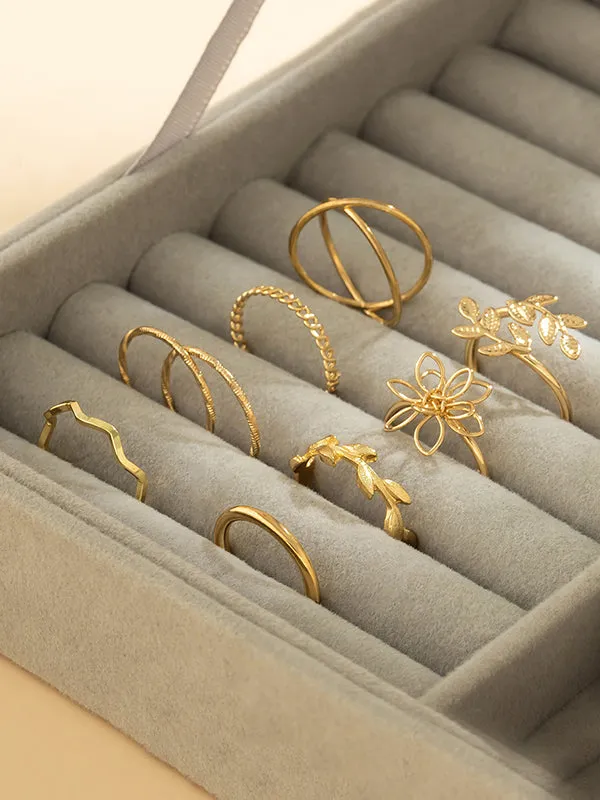 Flower-Embellished Rings Accessories Ring Sets