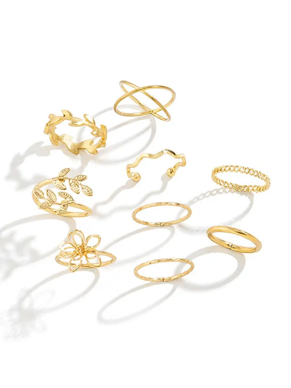 Flower-Embellished Rings Accessories Ring Sets