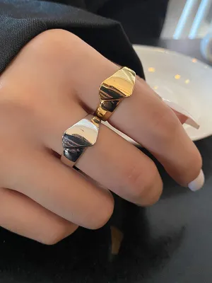 Geometric Irregularity Rings Accessories