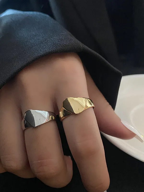 Geometric Irregularity Rings Accessories