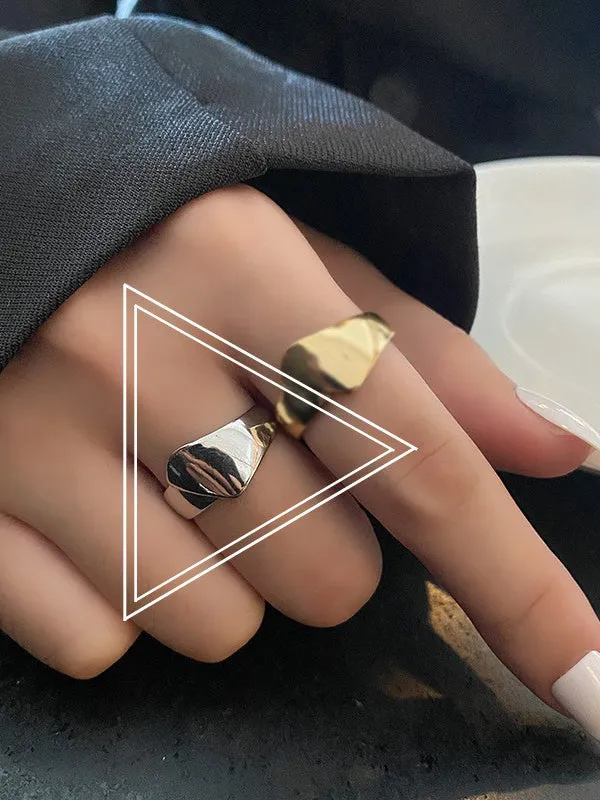 Geometric Irregularity Rings Accessories