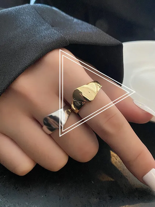 Geometric Irregularity Rings Accessories