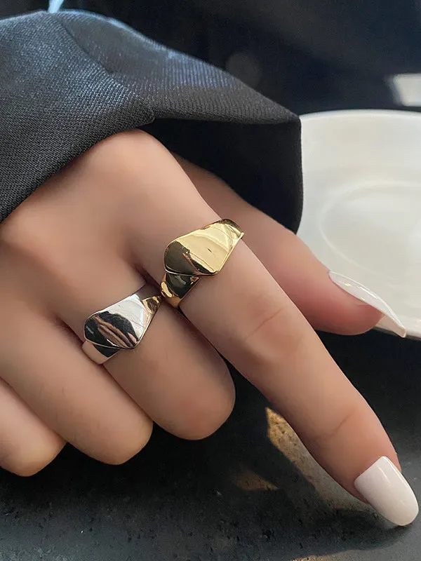 Geometric Irregularity Rings Accessories