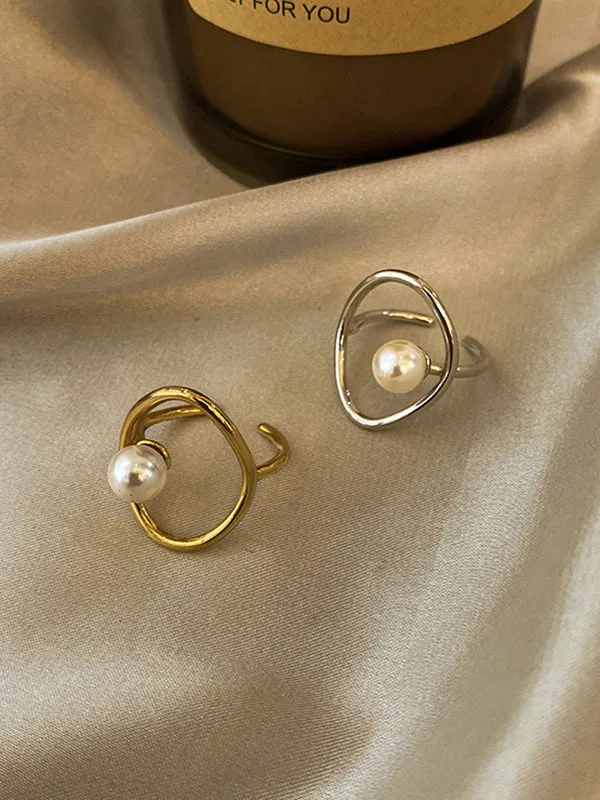 Hollow Pearl Rings Accessories