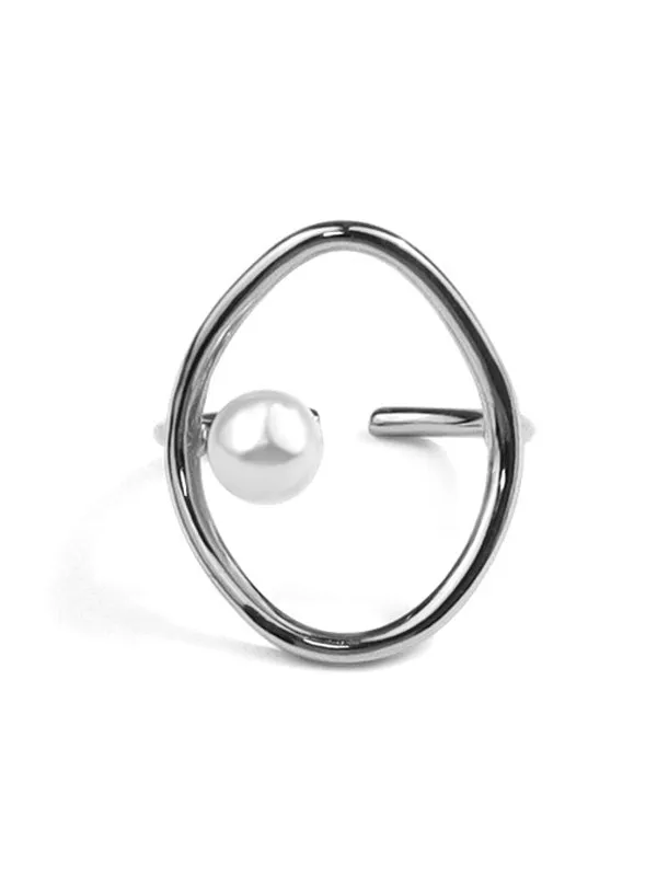 Hollow Pearl Rings Accessories