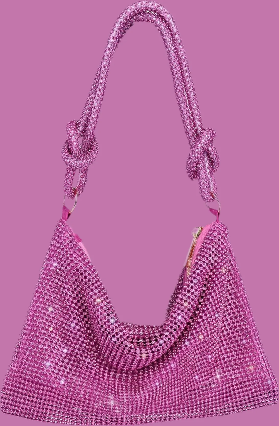 Jodi Maree Accessories Pink Diamanté Clutch / Handbag