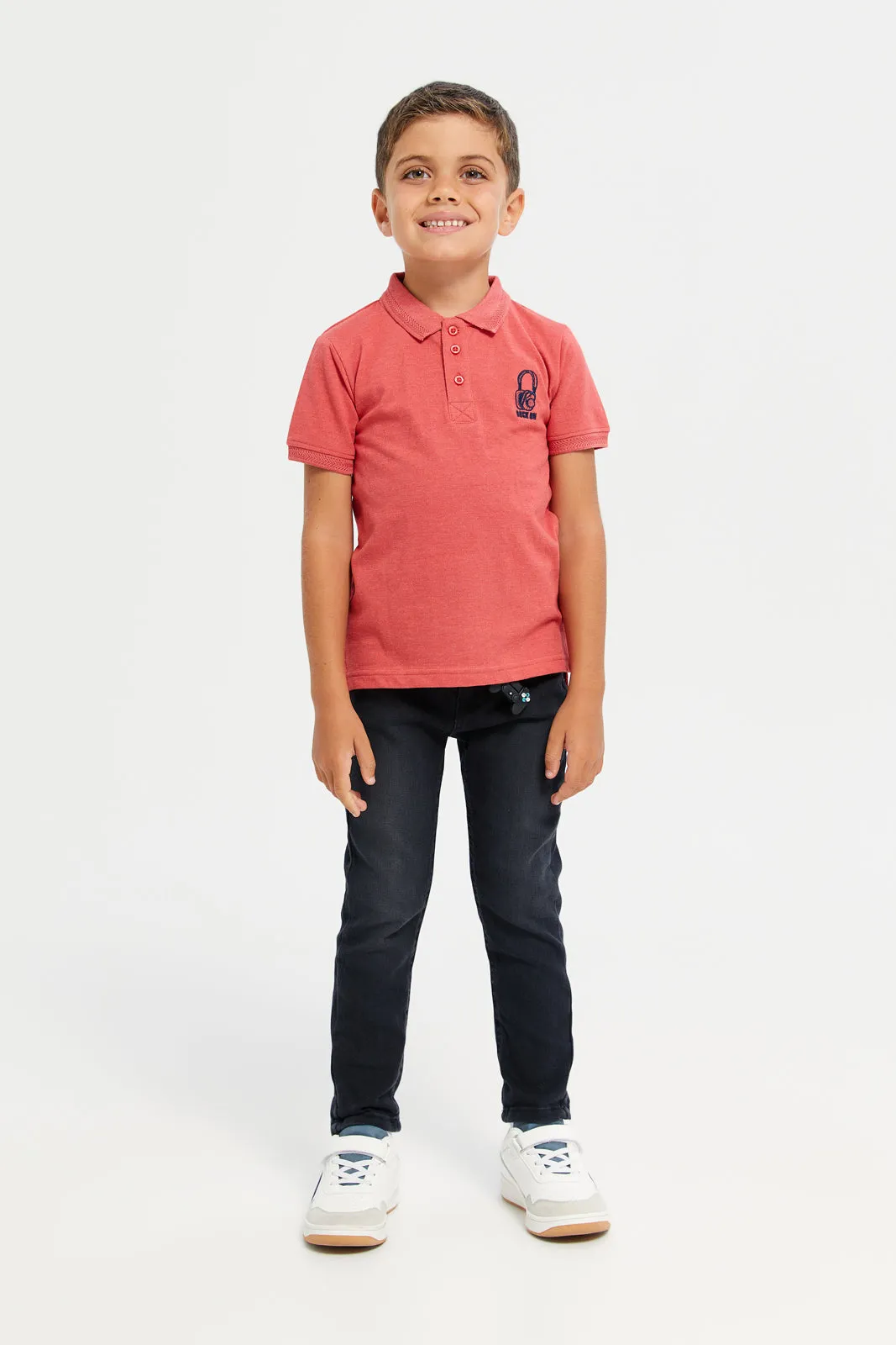 Junior Boys Black Jeans With Accessories