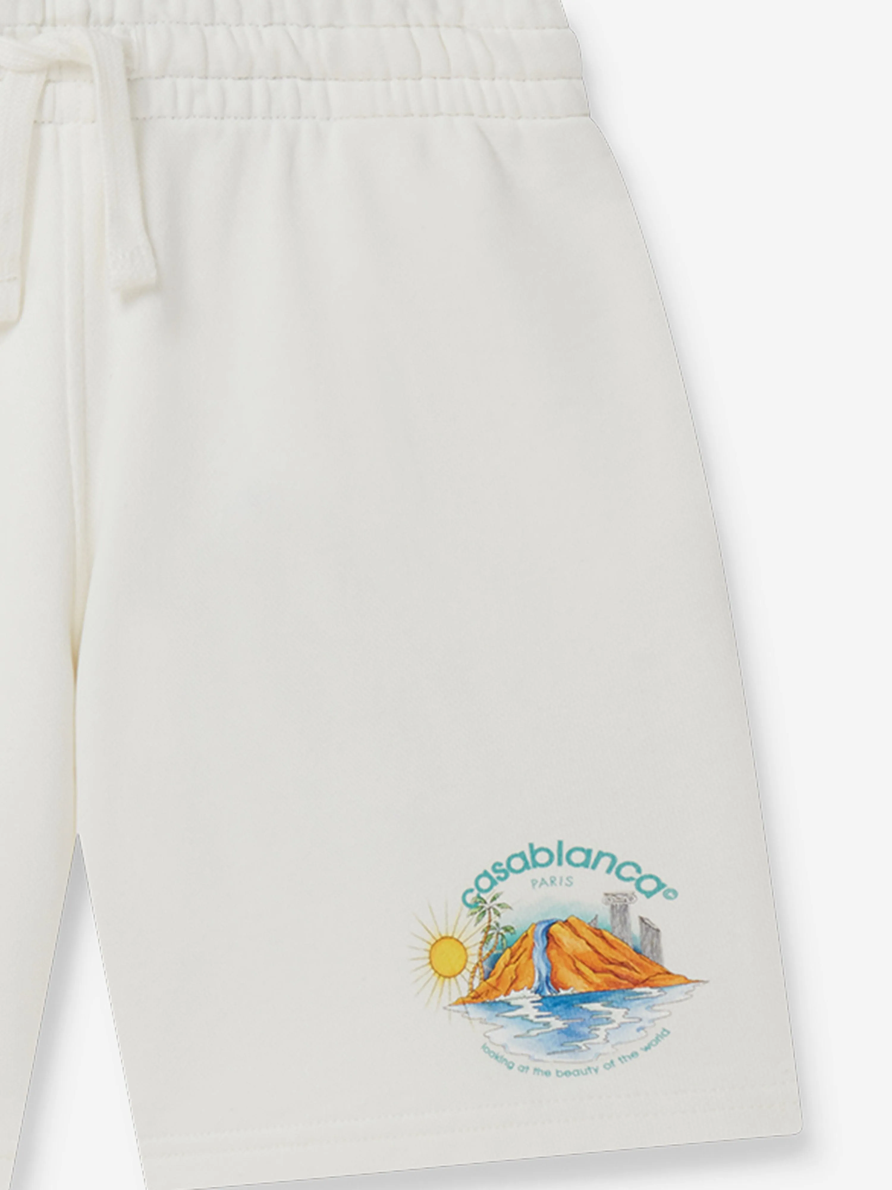 Kids Oasis Print Shorts in White