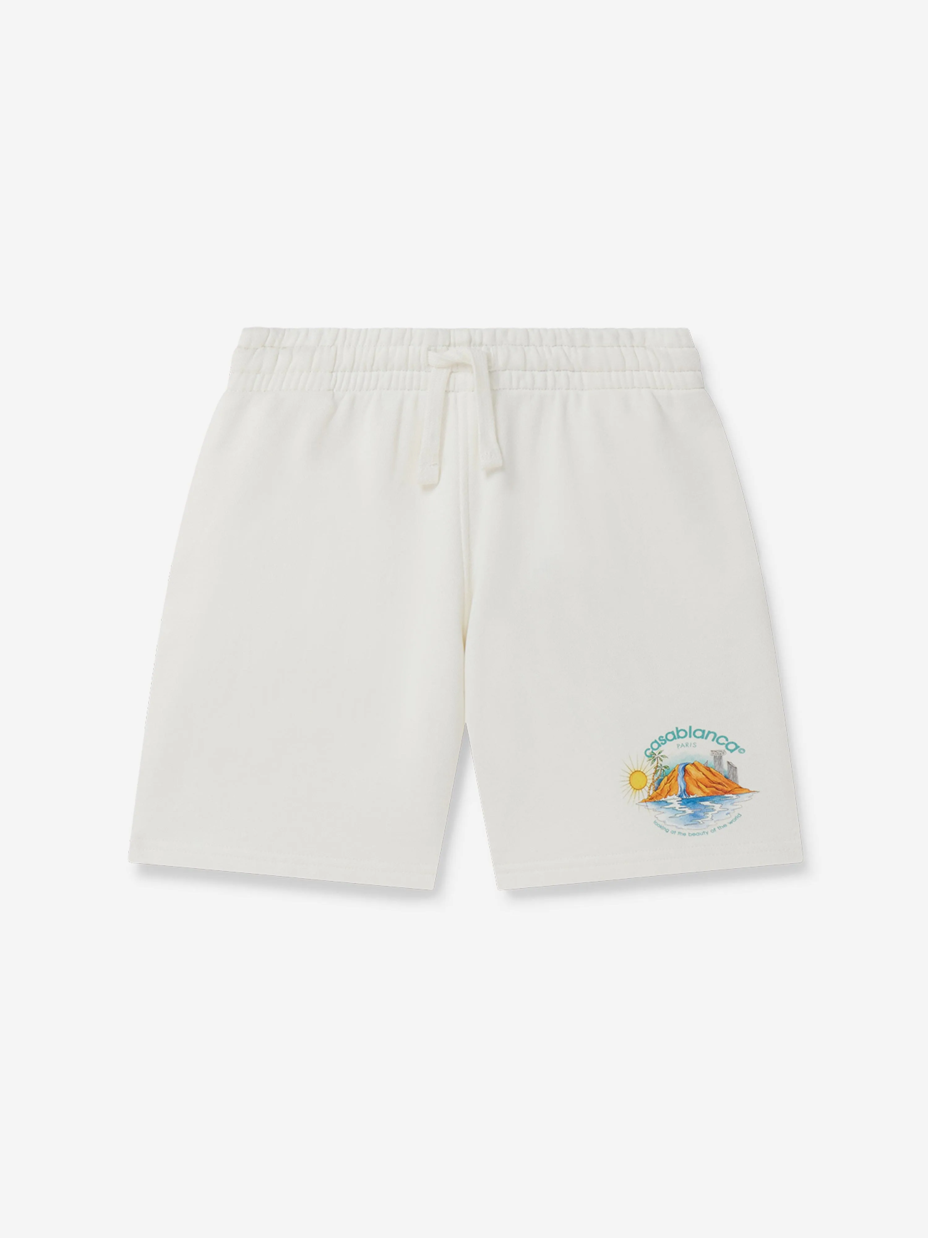 Kids Oasis Print Shorts in White