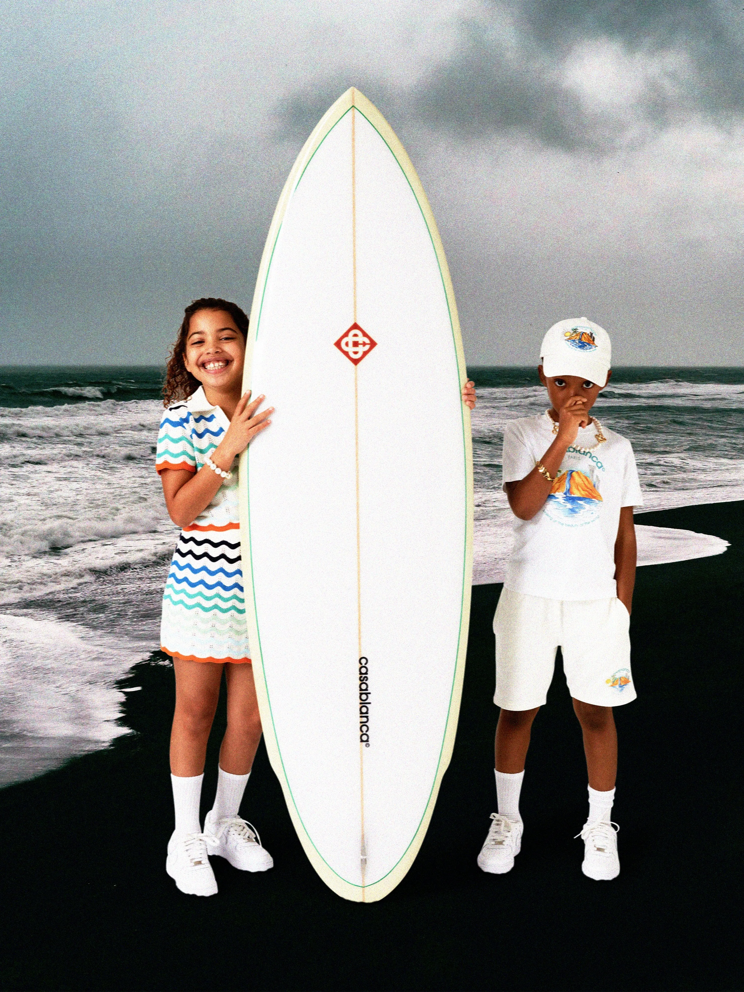 Kids Oasis Print Shorts in White