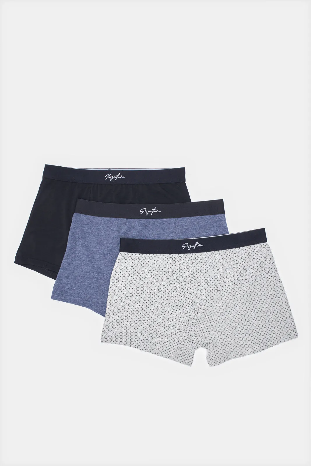 Men Assorted Solid Brief Set (Pack of 3)