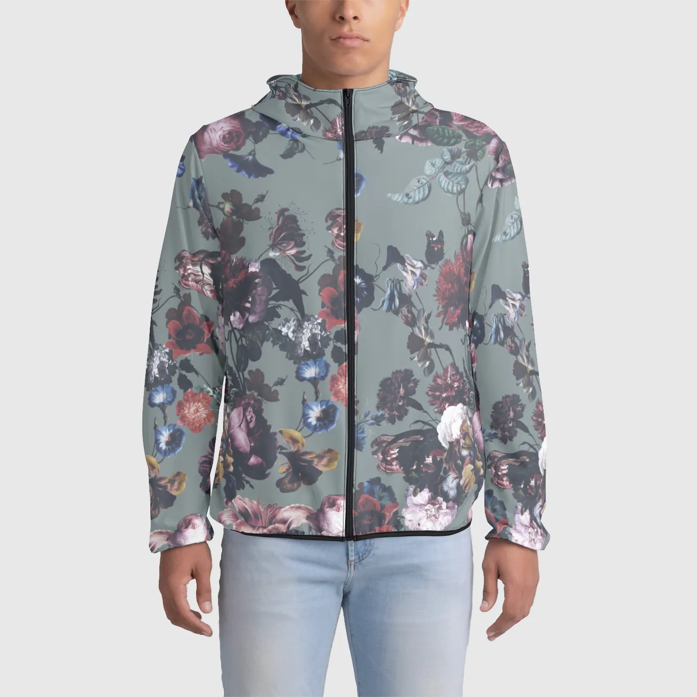 Nordic Floral Windbreaker