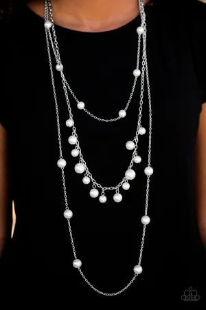 Open Door Jewelry - CHIC-ing Revenge - White Necklace - Paparazzi Accessories