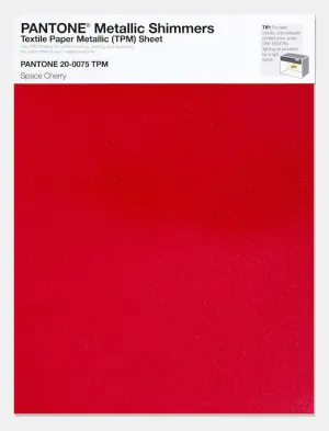 Pantone Metallic Shimmers Textile Paper Metallic Sheet 20-0075 Space Cherry