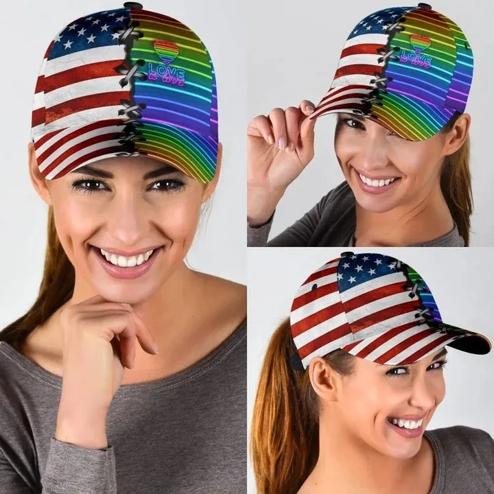 Pride Rainbow Color Baseball Cap For Lgbt, Pride Cap, Lgbt Accessories, Transgender Cap Hat