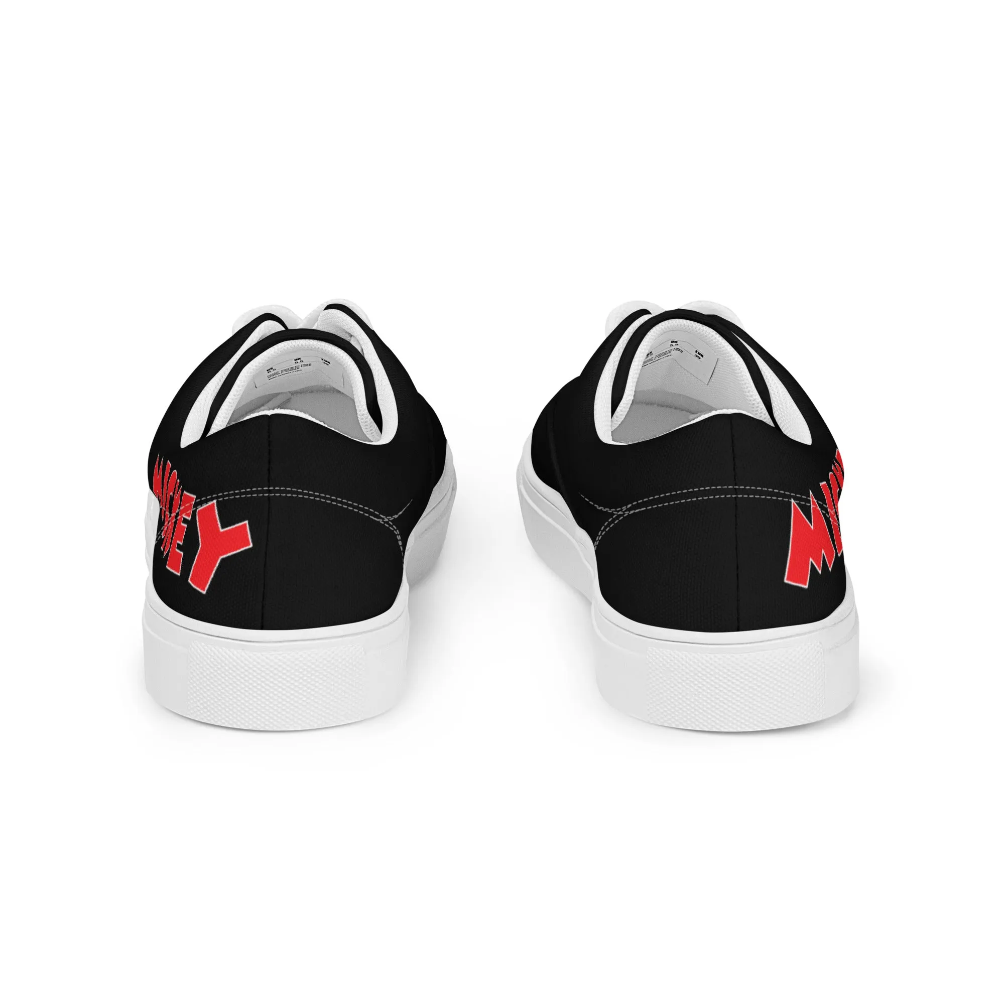 "Mickey" Men’s Lace-up Canvas Shoes in Black