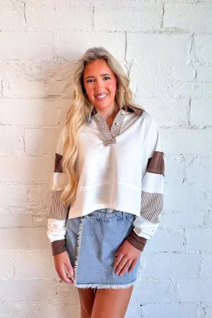 Sleek Collar Long Sleeve Top