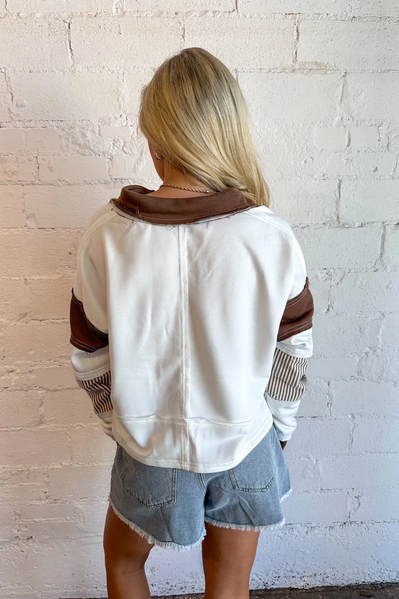 Sleek Collar Long Sleeve Top
