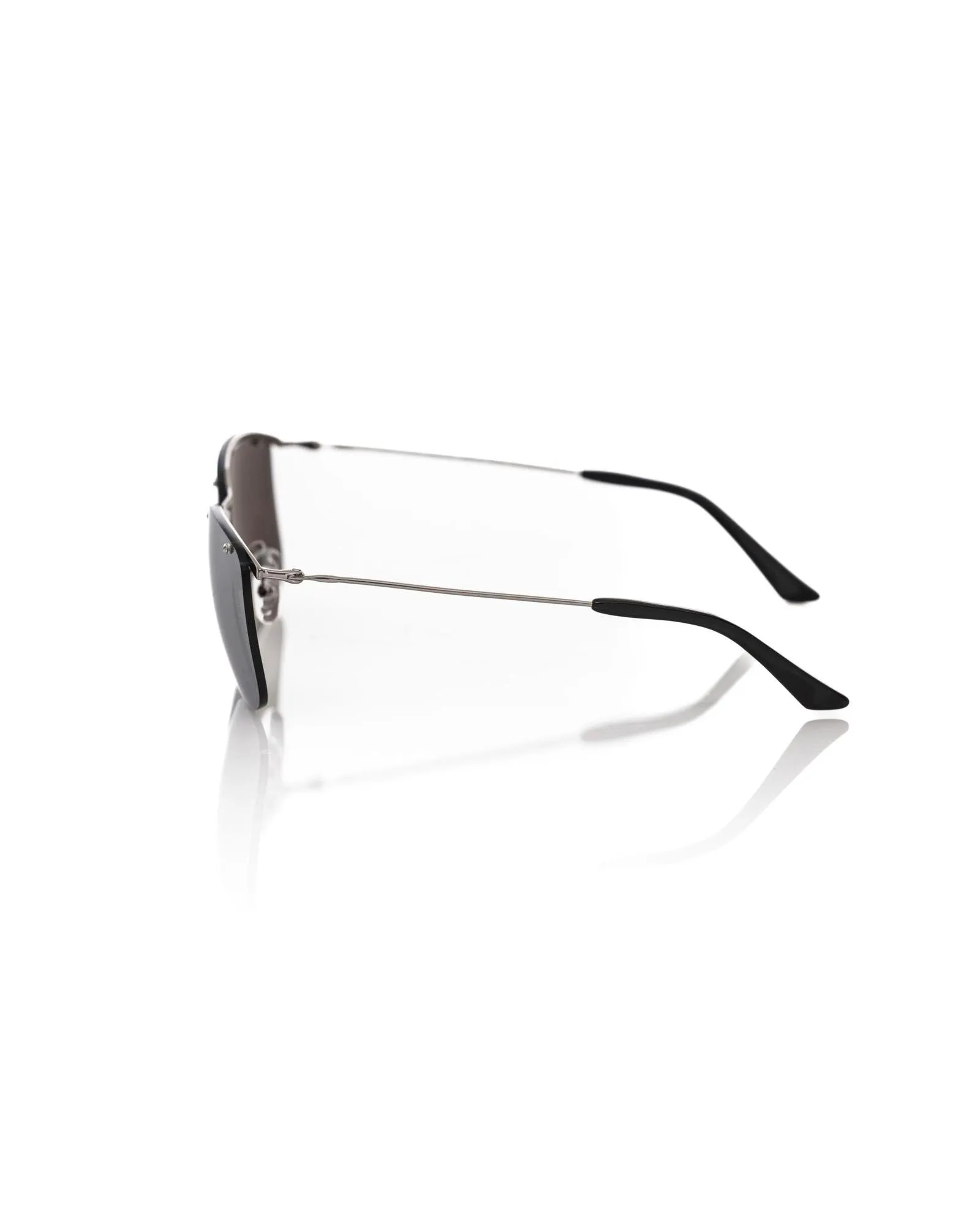 Sleek Metallic Clubmaster Sunglasses with Grey Mirrored Lens