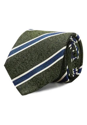 Striped Pattern Tie 100% Silk 7cm