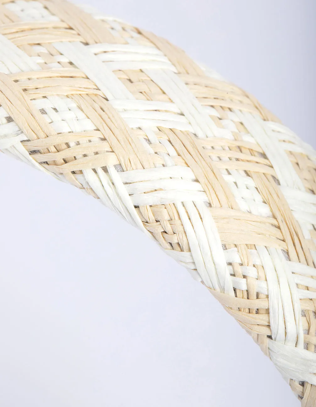 Two Tone Straw Padded Alice Band