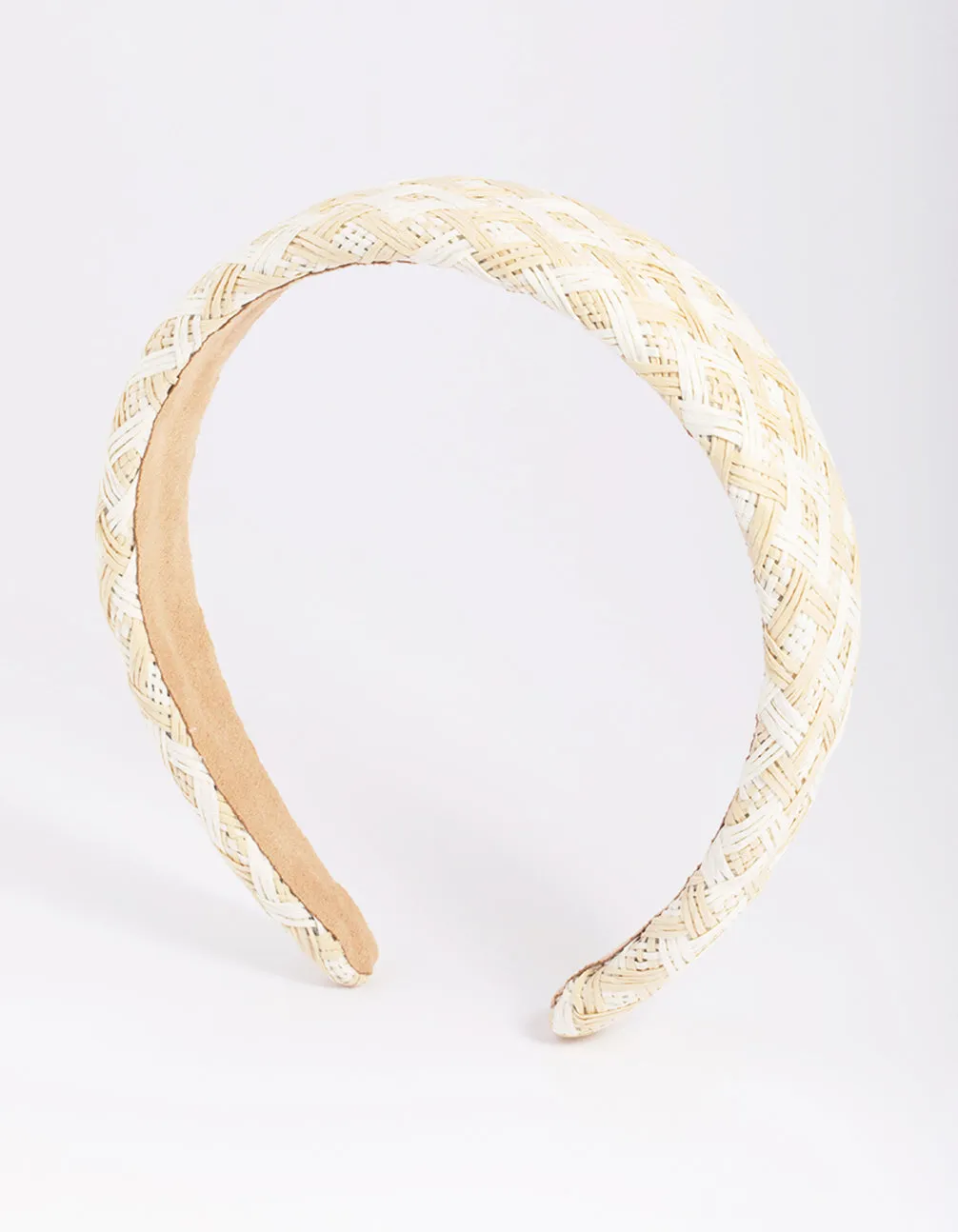 Two Tone Straw Padded Alice Band