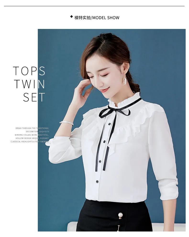 VenusFox Korean Ruffles Elegant Shirt